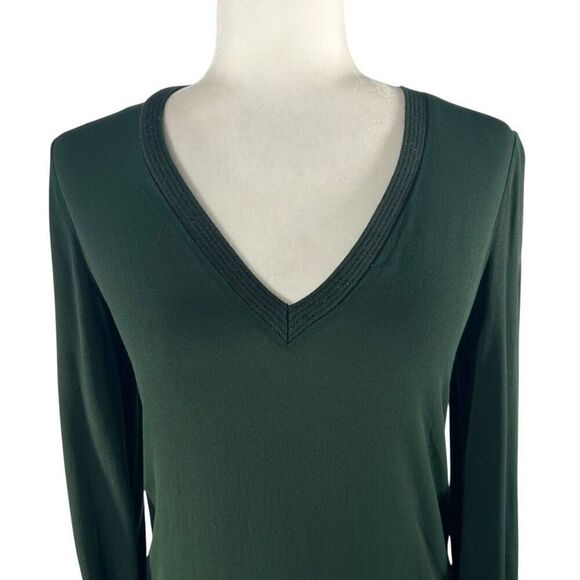Massimo Dutti Green Poly-blend Xsmall light-weight Long Sleeve Top - Picture 2 of 12